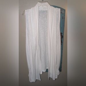 Lane Bryant Heathered Light Gray Open Front Cardigan